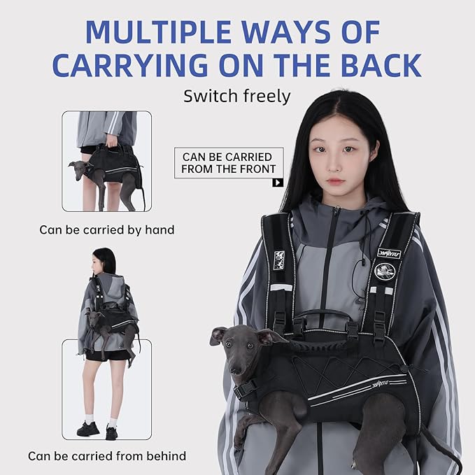 Dog Backpack Carrier for Small Dogs,Dog Lift Harness,Adjustable Padded Breathable Straps for Dogs, Disabled, Joint Injuries, Arthritis, Loss of Stability Dogs Walk,XL(24-35LBS)