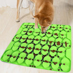 Large Silicone Snuffle Mat for Small Medium Large Dogs Slow Down Eating,Slow Feeder Lick Mat for Dry Wet Food for Pet Encourages Natural Foraging Skill,Relieving Stress (Green)