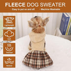 Dog Hoodie Dog Sweater Doggie Winter Clothes for Small Dogs Boy Girl Pet Hoodies for Dogs Cold Weather Doggy Coats Fall Winter Puppy Sweatshirt for Chihuahua Yorkie Cat Sweater Costumes