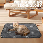 BINGPET 2 Pcs Self Warming Cat Bed for Indoor/Outdoor Cats,Warm Thermal Self Heating Cat Mat Dog Crate Pad with Anti-Slip Bottom Washable,Cozy Cat Dog Pet Heating Pad Blanket for Kitten Puppy 28"×45"