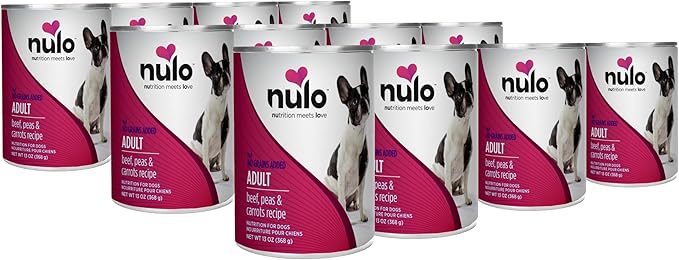 Nulo Grain-Free Beef, Peas & Carrots Recipe Adult Wet Canned Dog Food, 13 Ounce, 12 Cans