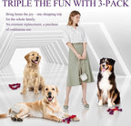 3 Pack Indestructible Dog Chew Bones for Aggressive Chewers - Heavy Duty Long Lasting Chew Toys for Large Dogs, Nylon Teeth Cleaning Toys