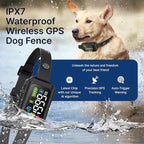 My Pet Command GPS Dog Collar Fence System New Generation Wireless Perimeter Fence for Dogs Containment System Boundary Easy Setup Outdoor Fence Waterproof Rechargeable with Training Whistle
