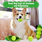 Hide and Seek Dog Toys, Squeaky Interactive Puzzle Dog Toys for Boredom and Stimulation, Dog Enrichment Toys for Small and Medium Dogs (Pea Balls, Pack of 3)