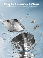 Dog Water Fountain Stainless Steel, 410oz/3.2Gal/12L Large Pet Water Fountain for Large Dog, Dog Water Bowl Dispenser with Water Level Window & LED Indicator, Super Quiet for S-L Dogs and Multi-Pet