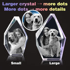 Personalized Dog Memorial Gifts, 3D Crystal Photo,Pet Memorial Gift,3D Engraved Crystal Keepsake Gift, Dog Photo Frame,Christmas Personalized Gift,Dog Pictures
