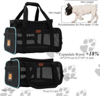 Black Pets Carriers for Cats Small Dogs Flight Travel Carrier Bag,Airline Approved,Ventilated Puppy Bag,Guaranteed On Cabin Board Flight,Top Load Expandable