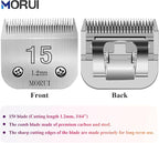 15 Cut Length 3/64"(1.2mm) Detachable Pet Dog Clipper Blades UltraEdge Series Clipper Blades for Dog Grooming Compatible with Most Andis,Oster A5 Wahl KM Series Clippers