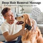 3PCS Dog Grooming Kit - Deshedding Dog Brush, Self Cleaning Slicker Brush, Bath Brush and Comb, Suitable for Hair Removal and Bathing of Dogs & Cats (white Black)