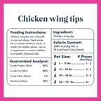 King Lou Pets - Whole Chicken Wing Tips - Dehydrated Raw Chicken Dog & Cat Treats - USA-Made - Rich in Collagen, Glucosamine, Chondroitin for Hip & Joint Health - 30 Count