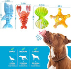 KXK Durable Dog Chew Toys for Aggressive Chewers Large Medium Small Breed, Tough Dog Toys for Large Medium Small and Puppies Teeth Cleaning, Pet Toy with Durable Nylon (New-4 Pack)