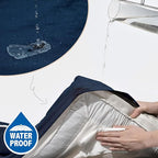 Comfort Expression PV Washable Jumbo Dog Bed for Extra Large Dogs, Waterproof Orthopedic Dog Beds, Jumbo Breed Pet Sofa Couch with Removable Cover & Non-Slip Bottom(Navy Blue)