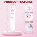 Cat Toy - Dog Toy | Wall Image Projector | Indoor Interactive Cat Toy with 5 Different Designs | Ideal for Dog, Cat, Kitten, Puppy (White)