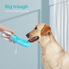 Portable Dog Water Bottle for Walking 19 OZ or 12 OZ Portable Pet Water Bottles for Puppy Small Medium Large Dogs Water Dispenser Pet Water Bowl Dog Accessories (19OZ Blue) (Blue 12 OZ)