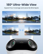 REOLINK 4K 8MP 180° Panoramic Security Camera with Dual-Lens, 2.4/5GHz Dual-Band Wi-Fi 6, Motion Track, Up to 512GB microSD Card Storage, Plug-in Power, Color Night Vision, Elite WiFi