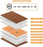 Upgraded Pet Heating Pad, 5 Adjustable Temperature & Timer, Electric Heated Dog Cat Bed for Winter, Auto Power-Off, Waterproof Chew-Resistant (S:16'' x 13'')