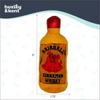 Huxley & Kent Funny Dog Toy w/Squeaker – Power Plush Squeaky Dog Toys for Small Dogs – Durable Small Stuffed Animal for Indoor Play & Fetch - Tiny Tuff Hairball Cinnamon Whiskey