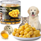 Freeze Dried Cat and Dog Treats Quail Egg Yolk, Healthy Tasty Snacks for Cats Dogs Training, Natural Freeze-Dried Limited Ingredient,Wholesome and Delicious Snacks for Pets (M, Egg)