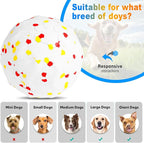 Interactive Dog Toys Ball, Automatic Moving, Bouncing Chew Toys, E-TPU Material, Suitable for Large and Medium-Sized Dogs, Used for Boredom Relief and Daily Training, USB Rechargeable (White)