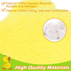 EXPAWLORER Plush Squeaky Duck Dog Toy - Soft Stuffed Small Dog Toys Cute Yellow Duck, Best Birthday Gift Interactive Filled Chew Toys for Puppy Small Medium Dogs Biting Training Teething, 2 Pack