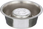 Neater Pet Brands Stainless Steel Slow Feed Dog Bowl for Fast Eating Large Breed, Metal Slow Feeder Dog Bowl Fits in Large Neater Feeders, for Puppy or Dogs (>40 lbs), 3 Cup Food Capacity