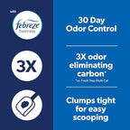 Fresh Step Clumping Cat Litter, Heavy Duty Advanced, Long Lasting 30-Day Odor Control with Odor Eliminating Carbon, 17.5 lb