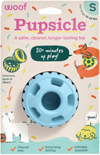 WOOF Party Pupsicle - Long-Lasting Interactive Dog Toys for Boredom - Low-Mess Design - Birthday Gifts for Dogs - Small Dog Toys - Buddy Blue