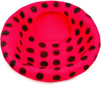 Woolygon Premium Felt Cat Cave Bed - Polka Dot Series - Wool Kitty Beds Handcrafted Kitten Caves Bed for Indoor Cats - Eco-Friendly Merino Wool, Foldable Cat Hideaway Cat Houses (Red/Black Dots)