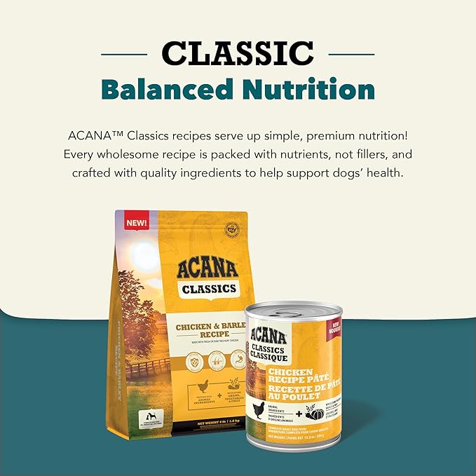 ACANA Classics Pate Wet Dog Food Chicken Recipe 12.5oz Cans (12 Count)