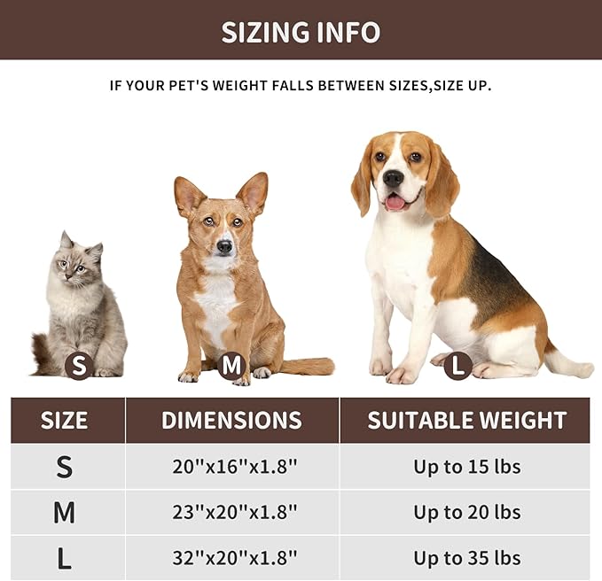 NAMOTEK Outdoor Heated Pet Bed for Cats Dog in Winter with Orthopedic Foam Base Auto Constant Temperature Electric Heating Pad & Waterproof Liner for Dog House Cabin Cot Doorway(31" Lx19 Wx1.7 Th)