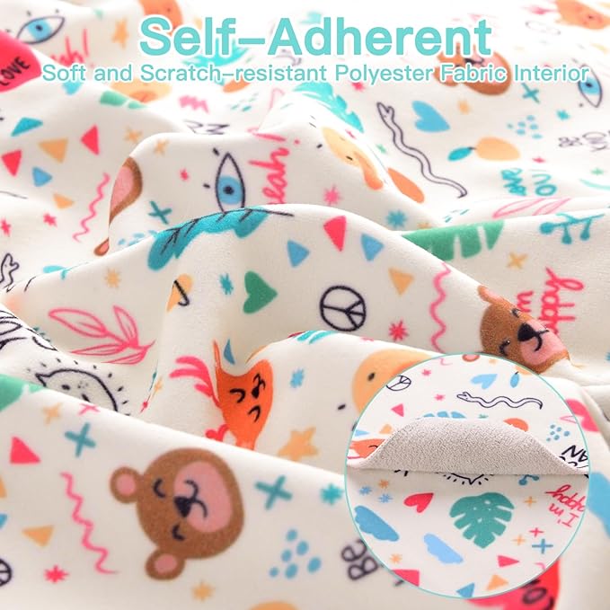 21.7" Cat Grooming Wrap, Cat Wrap for Cutting Nails, Self-Adherent Fabric Wrap for Cats, Cat Burrito Wrap Anti-Scratch, Anti-Escape, Multifunctional Swaddle Wrap Pet Tool (Swan, Large)