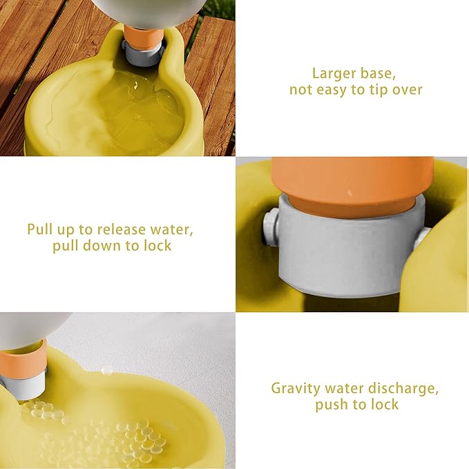 Portable Pet Travel Water Bottle with Collapsible Drinking Bowl, Leak-Proof & Lightweight Dispenser for Dogs & Cats, Ideal for Walking, Hiking & Outdoor Adventures