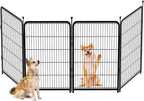 Garden Fencing 36 Inch High, 4 Panels Total 8.9 Ft(L) Dog Fencing Outdoor for Yard, 4 One-Sided Plate, No Door, Anti Dig Fence Barrier, Dog Pen, Rabbit Fence, Garden Fences and Borders