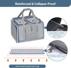 Cat Carrier for 2 Cats – Large Expandable Soft-Sided Pet Travel Carrier, Dual Compartments, Privacy Protection, Dog Carrier for Small/Medium Dogs, Home & Outdoor Use