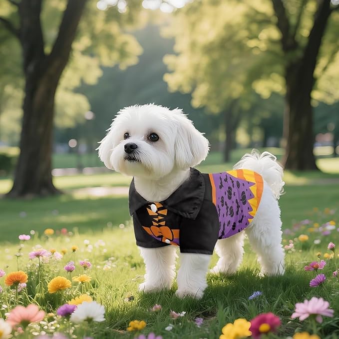 Halloween Dog Shirt Dog Clothes for Small Dogs Boy Girl Cat Clothes Soft Puppy Outfit Adorable Pet T-Shirts Kitten Costume Apparel Breathable Summer Female Male Puppy Shirts