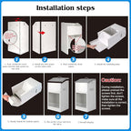 Automatic Dog Feeder Large Breed with Handle, Stainless Steel Indoor and Outdoor Pet Feeder for Large Dogs, Dog Food Dispenser Automatic for Dogs (25lbs)