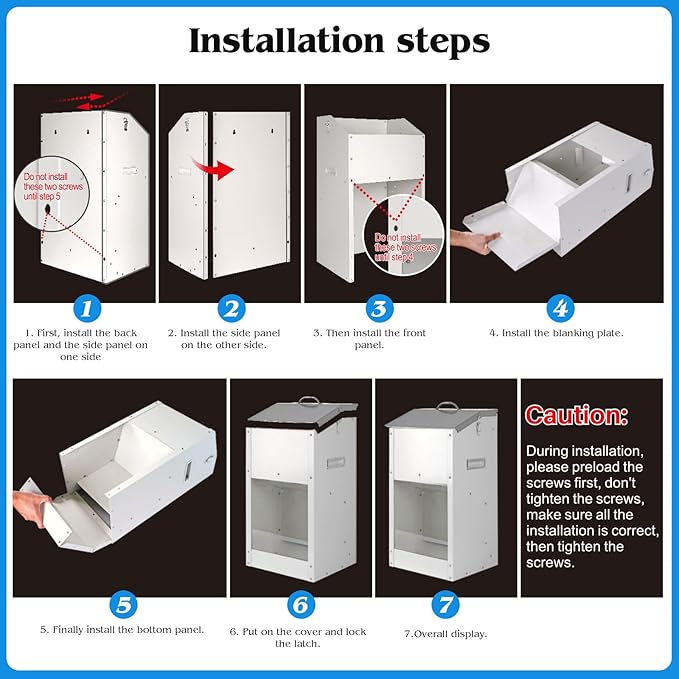 Automatic Dog Feeder Large Breed with Handle, Stainless Steel Indoor and Outdoor Pet Feeder for Large Dogs, Dog Food Dispenser Automatic for Dogs (25lbs)