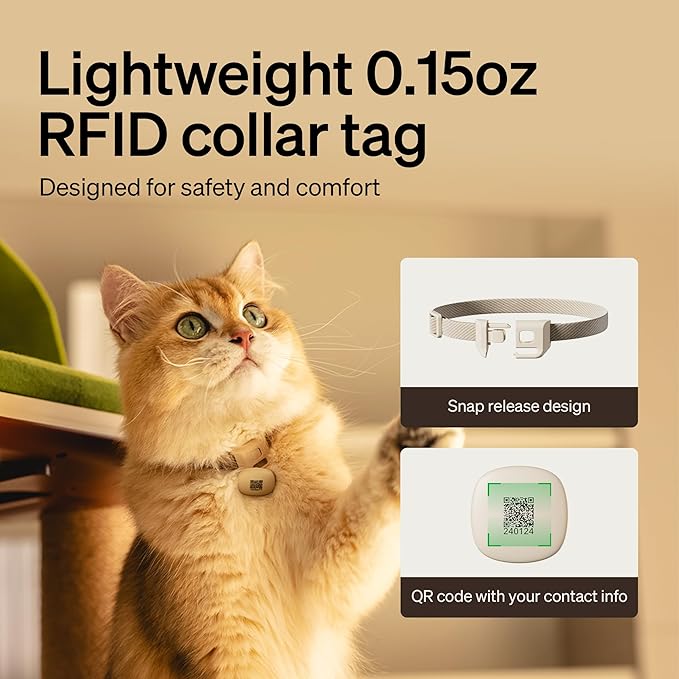 PETLIBRO RFID Automatic Cat Feeder for 2 Cats, Collar Tag Activated Personal Meal, 5G&2.4G Wi-Fi Programmable Food Dispenser for Multiple Cats with Different Diets