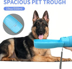 Dog Water Bottle, Travel Puppy Water Bowl, Leak Proof Portable Puppy Water Dispenser, Foldable Dog Water Bottle for for Pets Outdoor Walking, Hiking, Travel, Food Grade Plastic - 19oz Blue