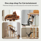 PETLIBRO Infinity Cat Tree Tower for Indoor Cats, Modular Design with Cat Bed, Toy, Felt Pads, Sisal Scratching Posts, 2-Second Setup, Sturdy Multi-Level Activity Center Cat Condo for Any Room