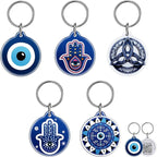 QR Code Pet ID Tags for Dogs & Cats – Guardian Spirit Series 5Pcs, Dog Tags Personalized with Evil Eye, Hamsa Hand & Celtic Knot Symbols, Waterproof, Editable Profile, Instant Location Alert