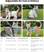 Luxelle 2 Pack Escape-Proof Cat Harness and Leash Set for Walking – Adjustable No Pull Soft Vest with Easy-Wear Buckle, Reflective Straps, Breathable Mesh – Outdoor Travel Harness for Cats & Kittens