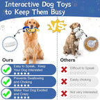 Squeaky Dog and Puppy Toys to Keep Them Busy, Interactive Dog Plush Toy, Crinkle Pet Toy for Tug of War, Rope Toy for Small, Medium, Large Breeds, Stuffed Chewy Toys for Puppy Teething