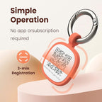 Pawaii QR Code Pet ID Tag, Silent Silicone Dog ID Tag, Modifiable Pet Online Profile, Free Online Pet Page Emergency Contact, Scan QR Receive Instant Pet Location Alert Email, 1Pack (Bright Red)