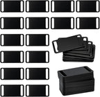 StayMax Aluminum Engraving Blanks Tags Stamping Blanks Tags Blank Dog Tag Pet ID Tag 25 Pieces (Black)