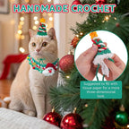 SCENEREAL Christmas Cat Costumes - Cute Knit Santa Claus Christmas Tree Costume for Puppy Dogs Cats, Kitten Collar Hat for Holiday Party, Pet Apparel Xmas Outfit for Small Animal, Dolls