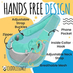 Pet Sling Carrier - Carefully Sized for Teacup & Toy Breed Puppies & Cats (Under 6lb) - Soft Pouch for Small Dogs, Yorkies, Chihuahuas - Ideal for Hands-Free Doggy Travel & Walks (Teal)