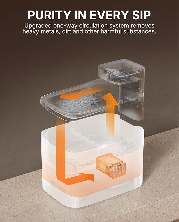 PETKIT Dishwasher Safe Cat Water Fountain, Cordless Automatic Cats Drinking Fountain with Motion Sensor, 101 oz/3L Pet Fountain for Cats Dogs Inside, Smart App Control & Stainless Steel Tray