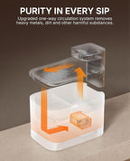 PETKIT Dishwasher Safe Cat Water Fountain, Cordless Automatic Cats Drinking Fountain with Motion Sensor, 101 oz/3L Pet Fountain for Cats Dogs Inside, Smart App Control & Stainless Steel Tray