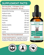 Hairball Treatment for Cats - Cat Hairball Remedy - with Natural Ingredients & Vitamins - Kitten Furball Treatment - Supports Skin & Coat, Digestion - Cat Grass Flavor